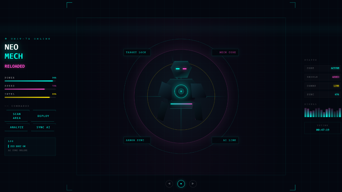 Neo Mech HUD Interface preview